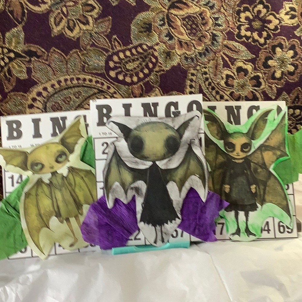 Bat-Themed Bingo Cards Set